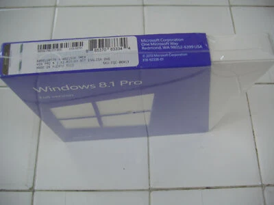 Microsoft Windows 8.1 Pro Full English Version 32 & 64Bit DVD MS SEALED BOX= - Image 1 of 4