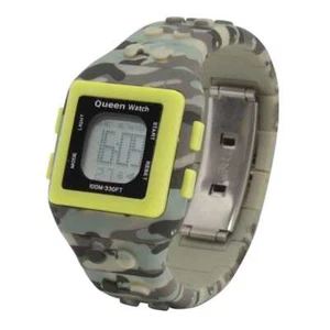 NEW Queen Watch Watch YELLOW EXTREME Unisex Camouflage - WA047 - Picture 1 of 3