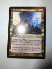 MTG MAGIC THE GATHERING CARD ORIGINAL PLANESHIFT MEDDLING MAGE RARE VINTAGE GOLD