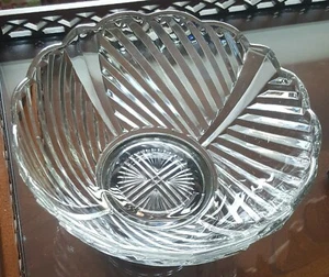 1950-1960's Cut Glass Fruit Bowl Silverplate Footed - Picture 1 of 4