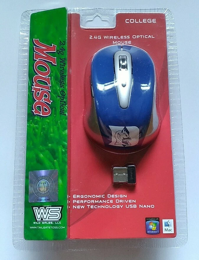 Duke University Wireless Optical Mouse 2.4G Windows / Mac College NCAA - Image 1 of 4