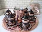 Totally Handmade Copper Turkish Coffee&Espresso Serving Set:OTTOMAN STYLE-6CUPS