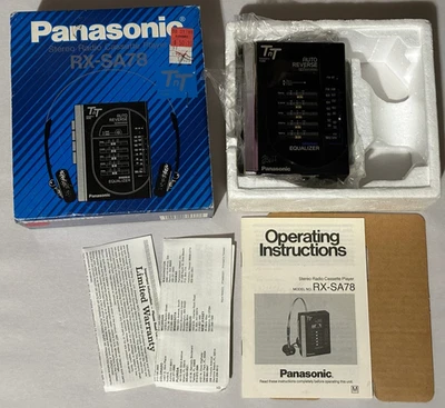 PANASONIC TOUCH N’ TUNE RX-SA78 CASSETTE WALKMAN 5 BAND EQUALIZER WITH BOX AS-IS - Image 1 of 4