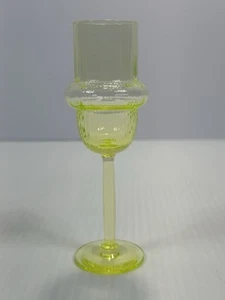 VINTAGE URANIUM WINE CHAMPAGNE GLASS RIIHIMAEN LASI SULTTAANI YELLOW VASELINE - Picture 1 of 8