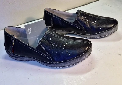 Spring Step Dematra Black Leather Slip On Loafers Women 5.5 -6 (EU 36) New w/Box - Image 1 of 4