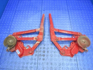 94-02 Dodge Ram 1500 2500 3500 Hood Hinge Hinges Set Pair Red 6461 - Picture 1 of 12