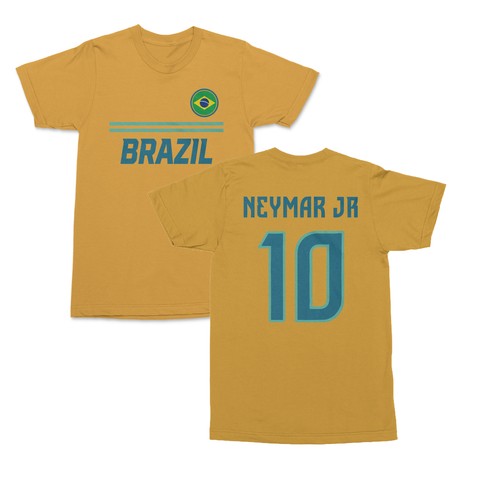 Neymar #10 Brazil Jesus Christ Soccer Fan Kids Uniform -Graphic