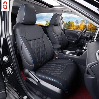 EKR Leather Seat Covers For 19-25 Toyota RAV4 Hybrid SE XSE Full Set Protectors - Изображение 1 из 4