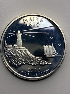 2003 S Silver State Quarter, Maine R65 - Picture 1 of 2