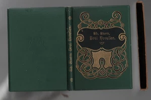 1878 Theodor STORM : Drei Novellen, Paetel LUXUS-Band im Schuber, viel Gold, RAR - Bild 1 von 2