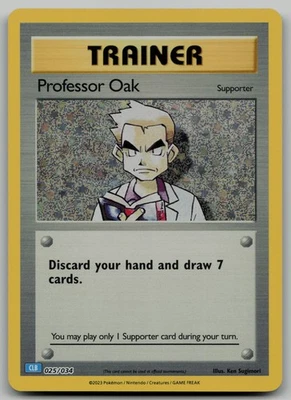 Professor Oak (CLB) Classic Collection Trading Card Game Classic 025/034 NM - Image 1 of 2