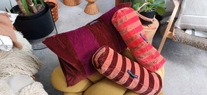 Christina Lundsteen Cotton Velvet Cushion, Wine/Blackberry - Picture 1 of 4