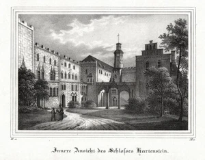 Hartenstein. Schloß innere Ansicht. Lithographie aus Saxonia um 1840 - Picture 1 of 1