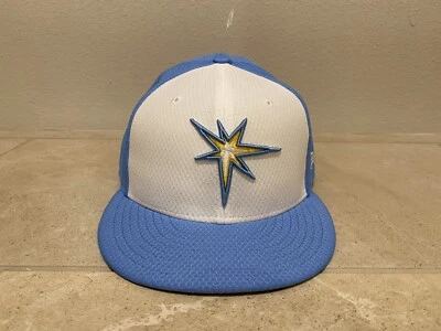 Tampa Bay Rays New Era Spring Training Hat 6 5/8 New White/ Light Blue - Image 1 of 4