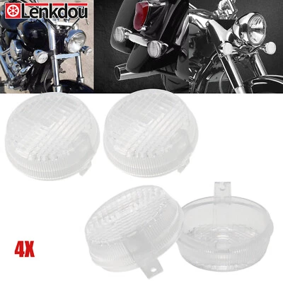 Cubierta de lente de luz de señal de giro transparente para Honda Shadow VT750 VT1300 Kawasaki VN1600 Foto 1 de 4