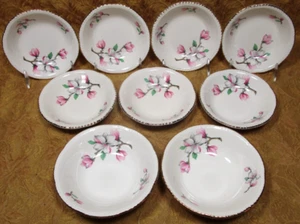 Homer Laughlin DOGWOOD 1950's -7 dessert & 2 cereal bowls - Picture 1 of 6