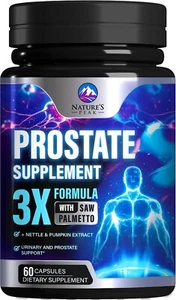 Prostate Health Supplements for Men - Potent 3X Formula with Saw Palmetto - Picture 1 of 10