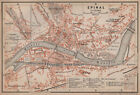 Epinal Antique Town City Plan De La Ville. Vosges. ?Pinal Carte 1899 Old Map