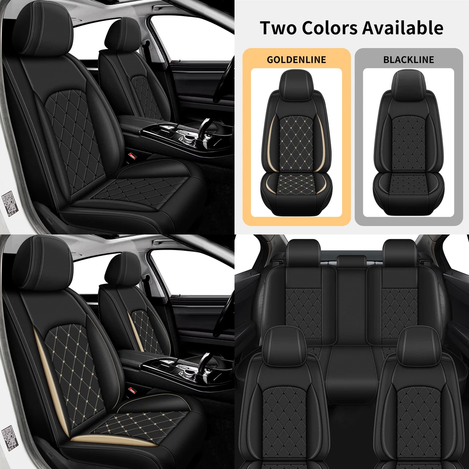 Car Front Rear Seat Cover Faux Leather Full Set Pad for Toyota Prius V 2012-2017 - Изображение 1 из 1