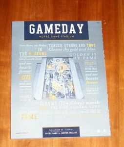 Notre Dame vs Boston College 2019 Gameday Program - Picture 1 of 2