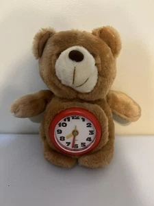 CO491 Oso de Peluche Vintage Trabajo Reloj Analógico Juguete de Peluche - Imagen 1 de 3