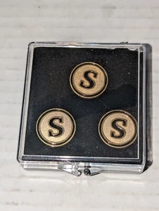 New 3 Pack Golf Ball Marker Putting Personalized Letter "S" Ball Marker (Bl) - Picture 1 of 1