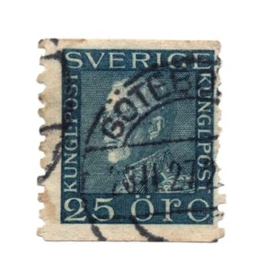 Suecia 1925 King Gustaf V 25ore SC: 175 Sello usado azul oscuro - Imagen 1 de 1
