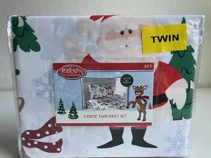 RUDOLPH El Reno Nariz Roja Juego de Sábanas Tamaño DOBLE Vacaciones Navidad NUEVO - Imagen 1 de 11