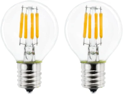 2-Pack E17 Mini Globe Bulb S11 LED Light Bulb,E17 Intermediate Base 4W Warm Whit - Image 1 of 4