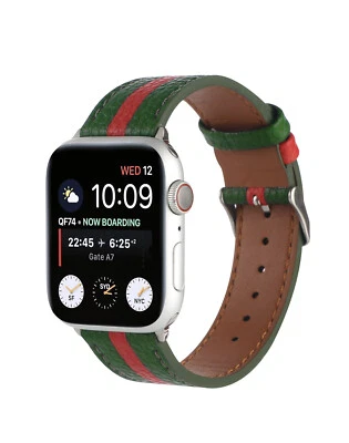 Correa de cuero genuino para Apple Watch Series 8 7 6 5 4 38/40/41/42/44/45 Foto 1 de 4