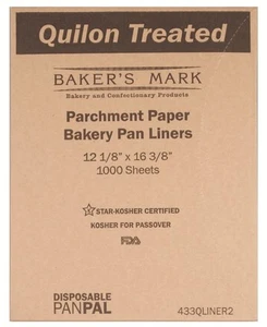 1000 12" x 16" Half Size Quilon Coated Parchment Paper Pan Liner Baking Sheets - Picture 1 of 5