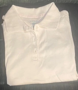 Cat & Jack Girl’s White School Uniform Polo Shirt Size L (10/12) New - Picture 1 of 2