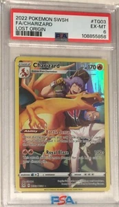 2022 Pokemon Lost Origin PSA 6 Charizard Trainer Gallery Full Art Holo #TG03 - Bild 1 von 2