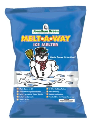 Derretidor de nieve y hielo Melt-A-Way Jonathan Green (#11305), 50# cubre 5.000 pies cuadrados Foto 1 de 2