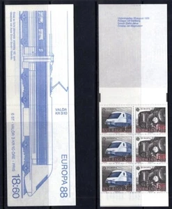 Sweden 1988 europa cept - trains booklet MNH - Picture 1 of 1