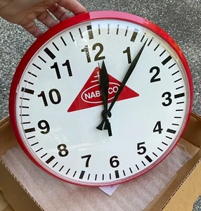 Vintage Advertising NABISCO Wall Clock -Snacks Cookies Crackers Cereal -NOS? USA - Picture 1 of 7