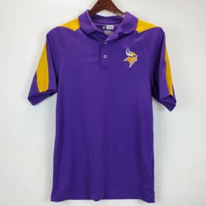 Polo para hombre Minnesota Vikings Team Appareling púrpura amarillo manga corta S - Imagen 1 de 5