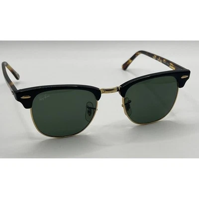 Occhiali da sole Ray Ban uomo Clubmaster montatura nera conchiglia tartaruga - Immagine 1 di 4