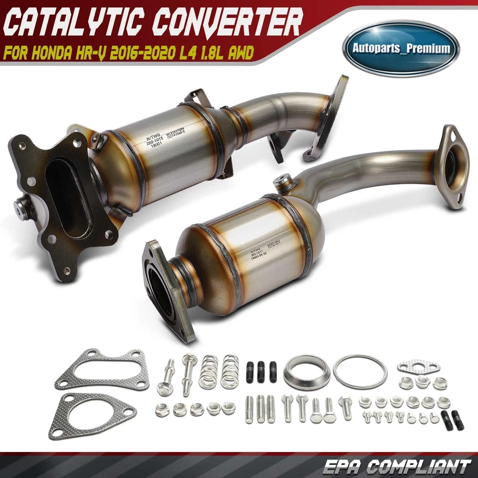 Convertidor catalítico lateral delantero y trasero 2 piezas para Honda HR-V 2016-2020 L4 1,8 L AWD Foto 1 de 4