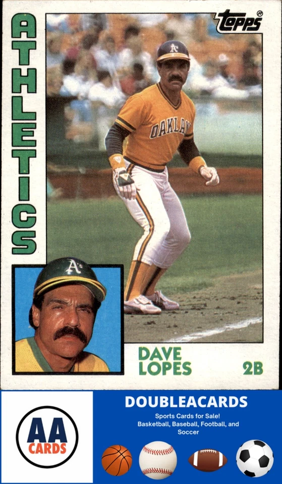 1984  Topps #669 Dave Lopes  Oakland Athletics - Image 1 of 1