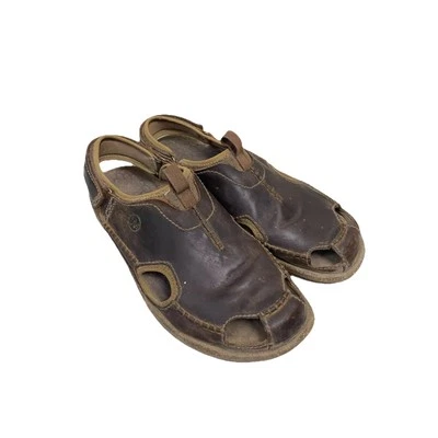 Sandalias Merrell Vibram de cuero marrón para hombre 13 pescadores clásicas vacaciones al aire libre Foto 1 de 4