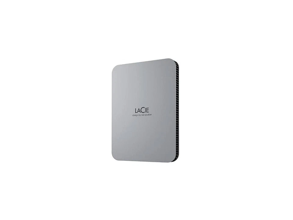 LaCie STLP2000400 2 TB Portable Hard Drive External Moon Silver USB 3.1 Type C - Image 1 of 4