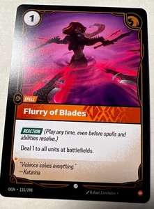 Tarjeta Katarina Riftbound Flurry Of Blades OGN 133/298 Inglés LOL PACK FRESCO 😎 - Imagen 1 de 2