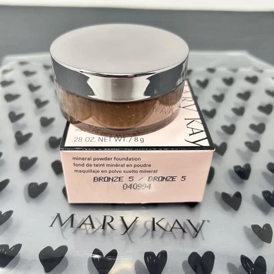 Mary Kay Mineral Powder Foundation Bronze 5 Discontinued 040994 Original Box - Image 1 of 2