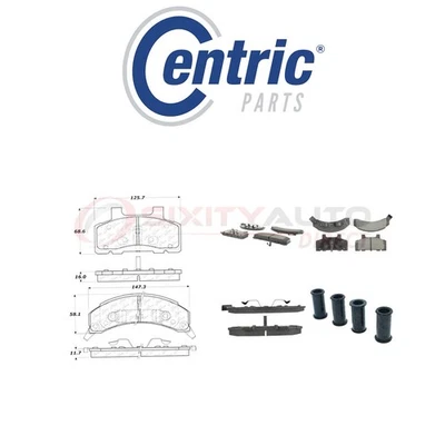 Centric Semi Metallic Brake Pads w Shim for 1983-1996 Oldsmobile Cutlass rq — 第 1/4 张图片