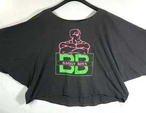 Vintage Baggy Boys Neon International World Tour 90s Double Sided Workout Shirt - Picture 1 of 7