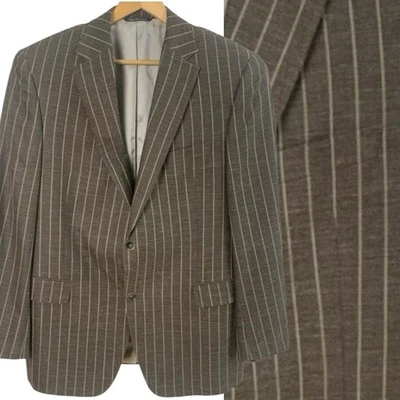 Abrigo Deportivo Patrick James Reserve 44L Blazer Ligero Marrón Lana Seda Lino  Foto 1 de 4