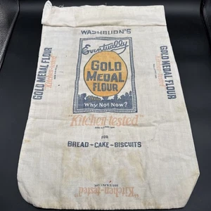 Vtg GOLD MEDAL Flour Cloth Sack Bag 49 Pound General Mills Minneapolis - Picture 1 of 5