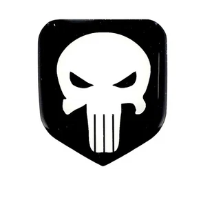 EMBLEMA DE REJILLA PUNISHER se adapta a RAM 2500-3500 (1994-2002) Negro/Blanco - Imagen 1 de 2