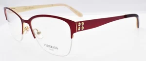 Vera Wang Nerthus RY Women's Eyeglasses Half-rim 51-16-135 Ruby w/ Crystals - Picture 1 of 3